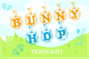 Bunny Hop Monogram: A Display Font for Editorial Design and Branding