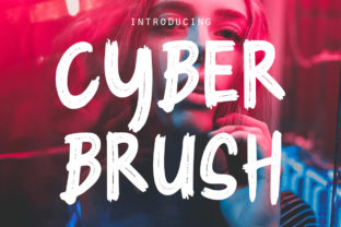 Cyber Brush: A Bold Display Font for Creative Makers