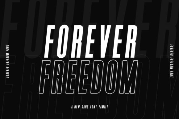 Forever Freedom: A Bold Sans Serif Font for Creative Makers