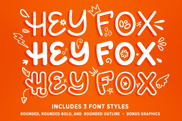 Hey Fox Rounded Font Trio for Branding That Speaks Volumes