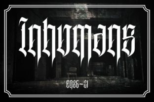 Inhumans: A Blackletter Font for Editorial Depth and Visual Impact