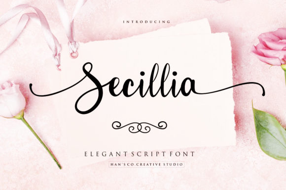 Secillia: A Script Handwritten Font for Creative Product Design